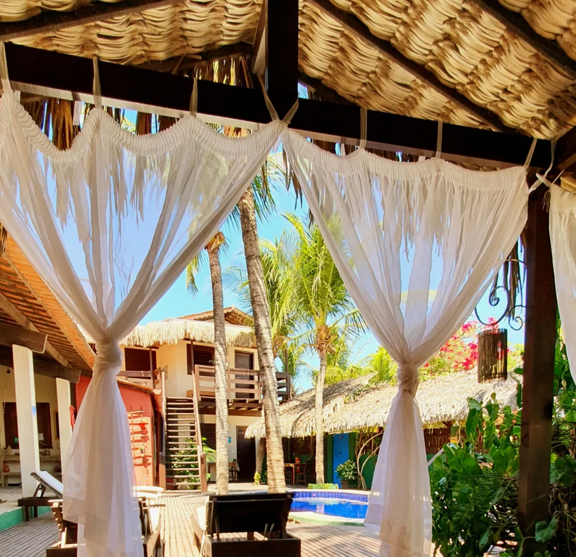 Vista da piscina Casa de massagem